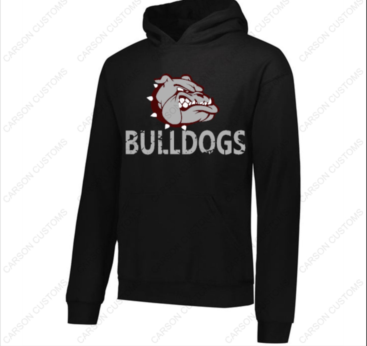 Distressed Bulldog Hoodie Carson Creative Customs